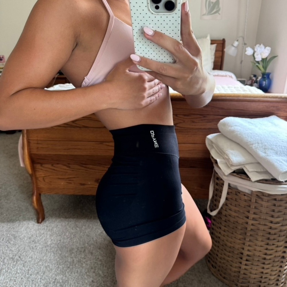 Dfyne High-Waist Athletic Shorts - Black